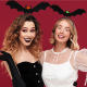 New Halloween Bat Glasses Hair Hoop Ghost Festival Party Funny Non-woven Black Bat Glasses Frame