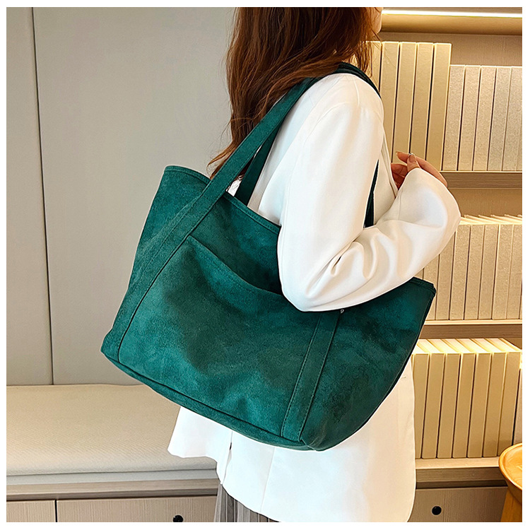 Tote Bag 2024 Autumn and Winter new trendy European and American simple matte solid color single-shoulder bag, handbag, fashionable women's bag undefined
