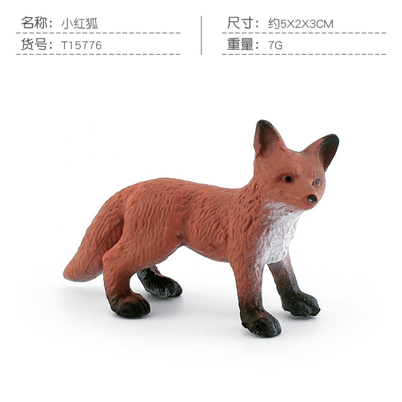 Transfronteriza simulación bosque animal zorro rojo canguro zorrillo zarigüeya hipopótamo Kara árbol oso modelo adornos estáticos