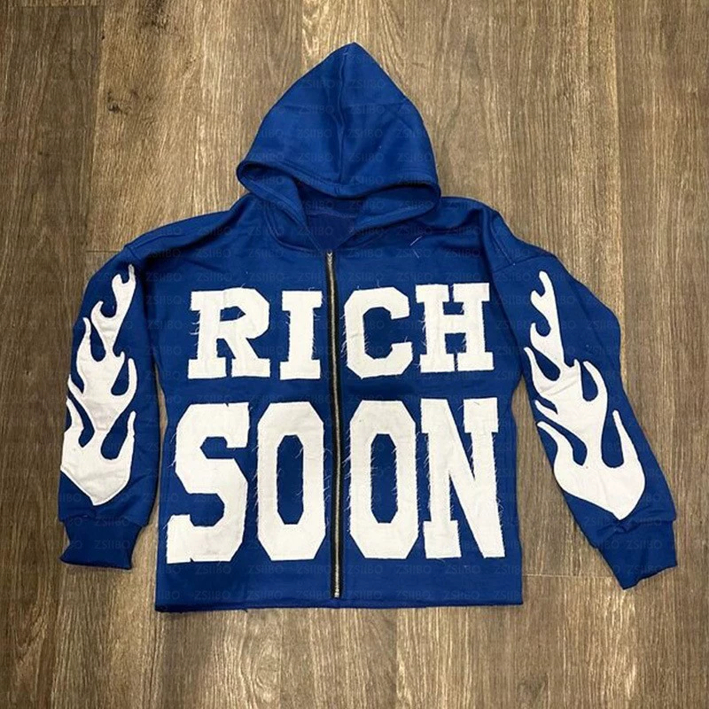 Весенний и осенний новый европейский и американский алфавит 3D-принт кардиган на молнии повседневная индивидуальность