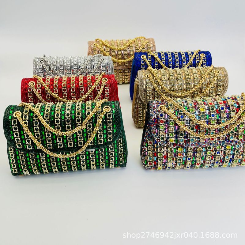 Cross-border Amazon New Gem Evening Bag Diamond-encrusted Celebrity Banquet Bag Women's Evening Bags European and American Handbags Cross-border Amazon New Gem Evening Bag Diamond-encrusted Celebrity Banquet Bag Women's Evening Bags European and American Handbags