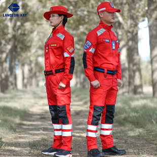 Longsenkai fire training suit suit wear-resistant stand collar emergency rescue team training clothing outdoor tactical instructor suit