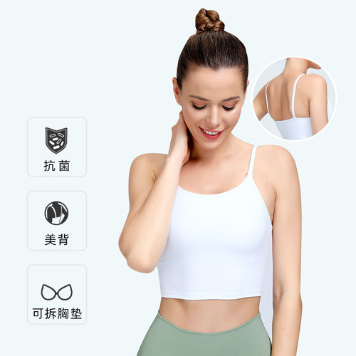 Summer New Women's Yoga Tank Top Sexy Backless Sports Bra Fitness Wire-Free Bra with Pads Yoga Wear