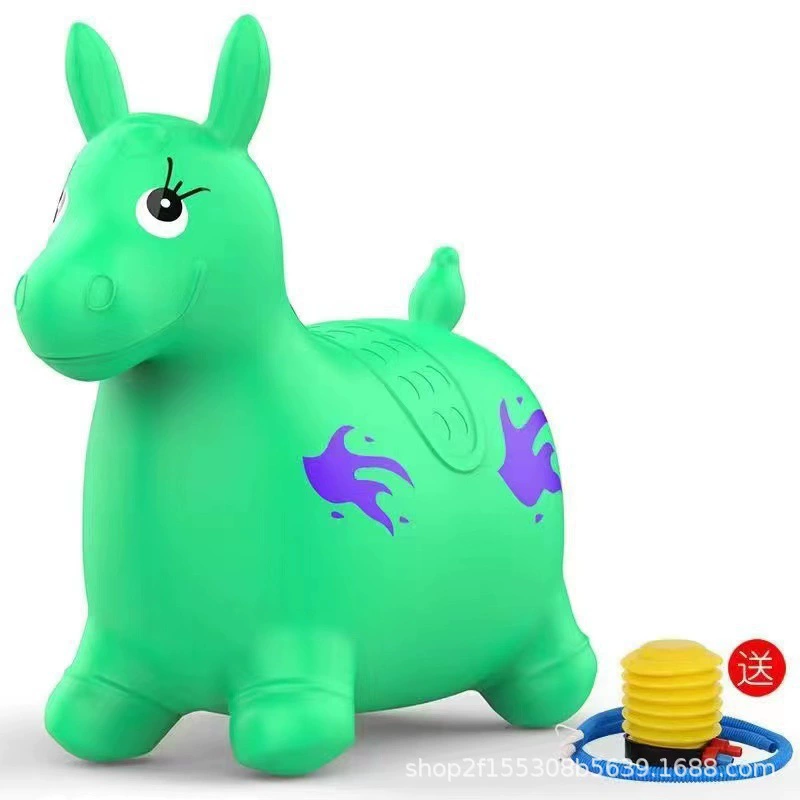 Inflatable rubber toy for jumping with seat for kindergarten