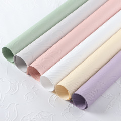 立體浮雕鮮花包裝紙鈴蘭花系列包花紙花束棉麻硬紙花店花藝資材