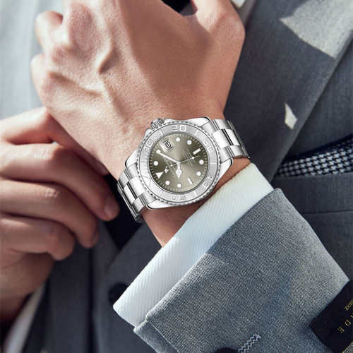 Live Swiss yacht men's watch fully automatic mechanical watch business calendar luminous classic high-end fashion wholesale