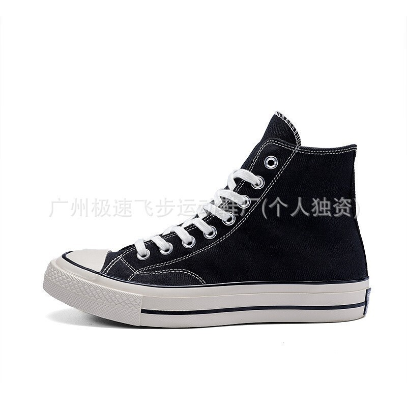 1970S High-Top Canvas Shoes Putian High-Quality Black Couple Style Men's and Women's Sports Shoes Versatile Casual Sneakers 1970S High-Top Canvas Shoes Putian High-Quality Black Couple Style Men's and Women's Sports Shoes Versatile Casual Sneakers