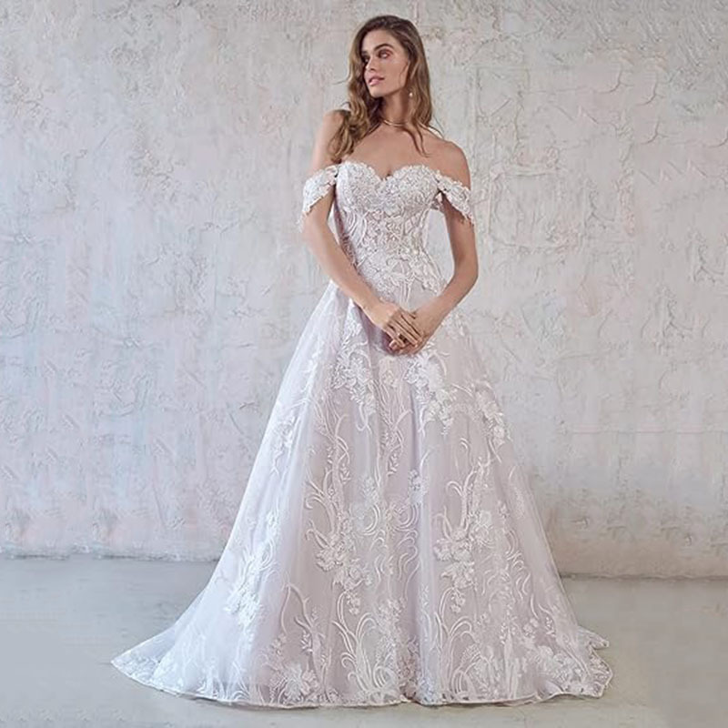 Evening Dress Lace Beach Boho Wedding Dresses for Bride 2026 Long Bohemian Mermaid Bridal Gowns