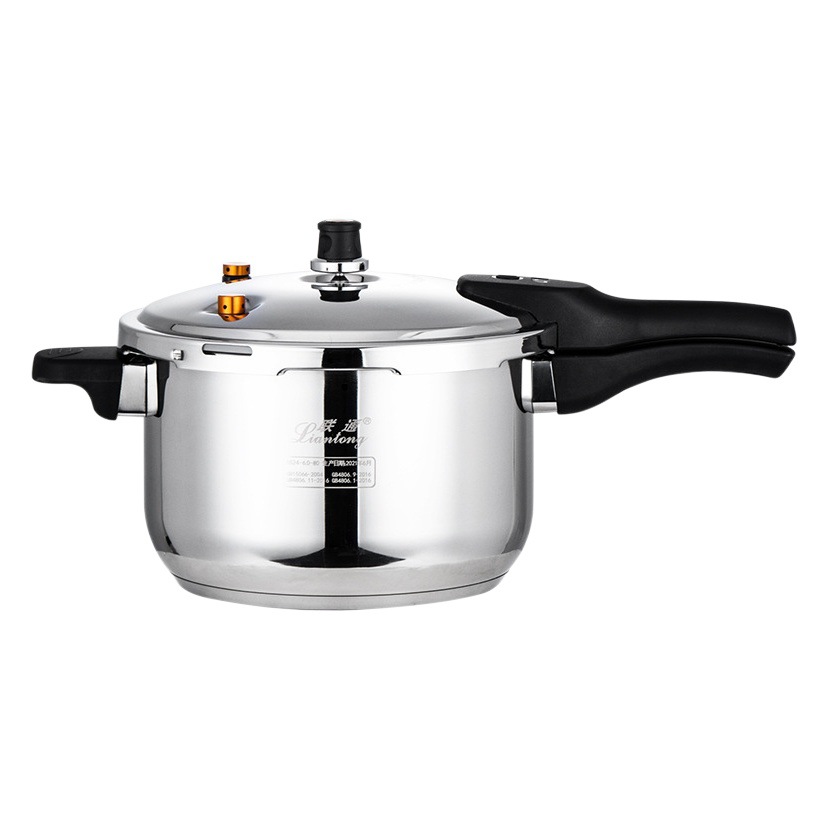 Olla a presión multifuncional doméstica de acero inoxidable 304 en forma de U, olla a presión gruesa a prueba de explosiones, compatible con cocinas de gas e inducción.