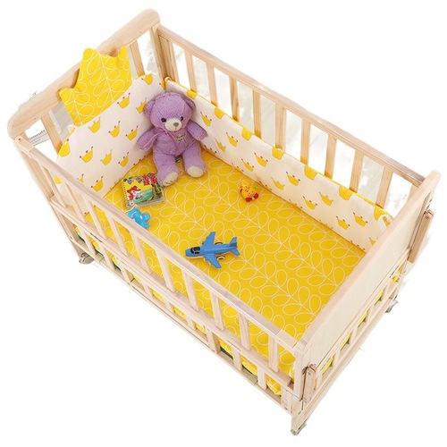 松木实木婴儿床制品无漆多功能宝宝床摇篮床可移动可拼接大床