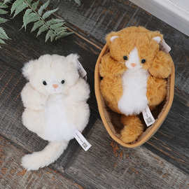编筐小猫系列毛绒玩具仿真猫可爱动物公仔玩偶布娃娃创意礼物