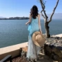 夏季海边蕾丝拼接上衣