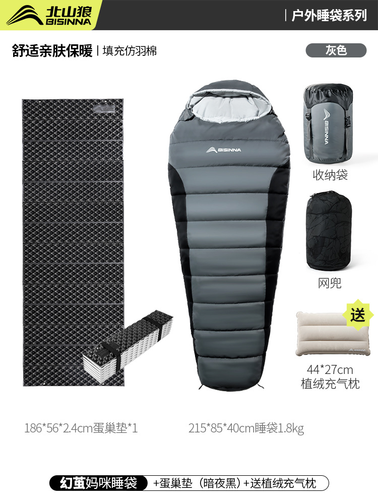 1.8kg 회색 + 계란 둥지 패드 + 풍선 베개