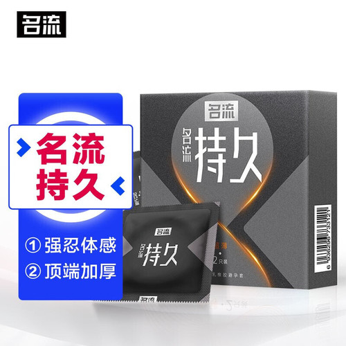 Celebrity Long-Lasting Series Ultra-Thin 2-Pack 52mm Lubricated Physical Desensitizing Delay Condom
