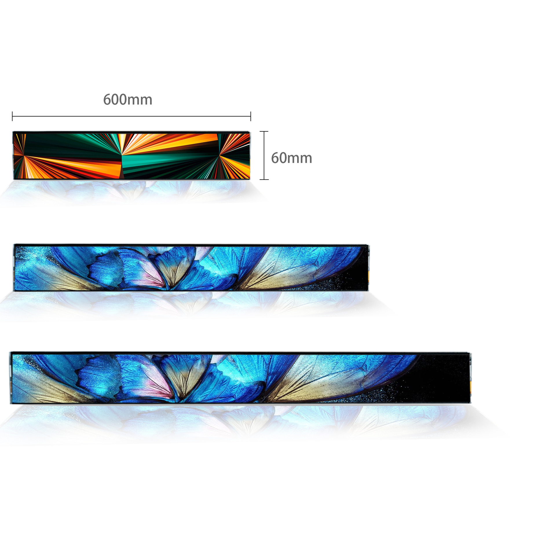 P1.25 centro comercial mostrador de estante LED pantalla de pantalla de barra de pantalla inteligente de mostrador de supermercado pantalla de publicidad