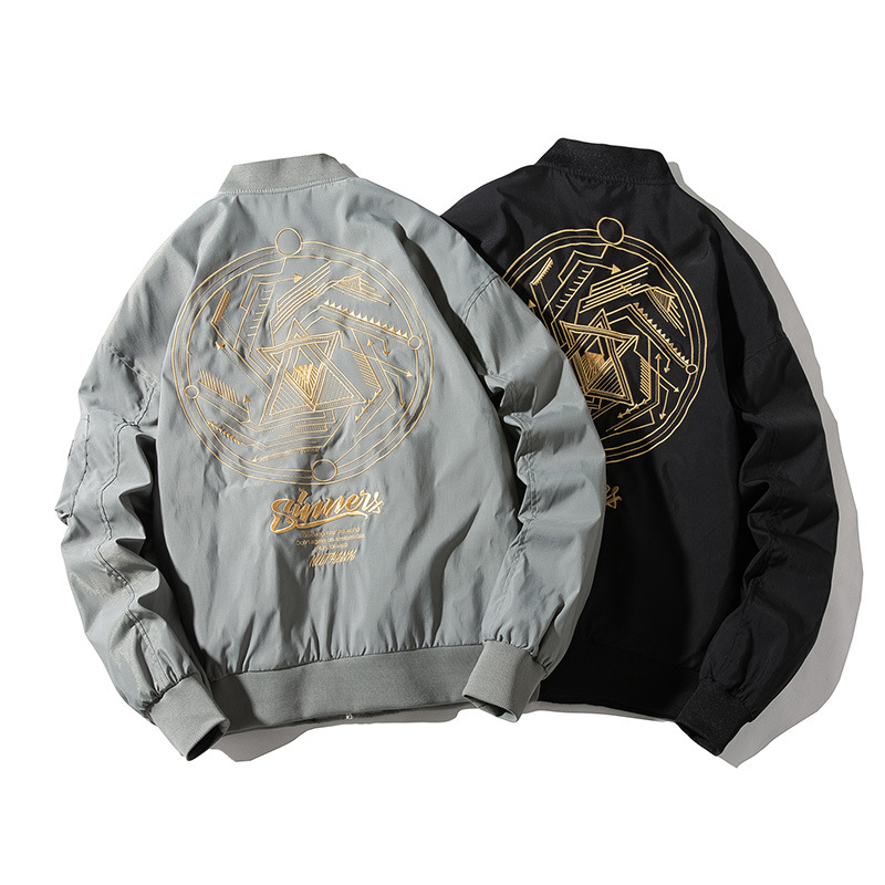 Trendige bestickte fliegende Frühlings- und Herbst-neue Baseball-Anzug-Mode-beiläufige lose Manteljacke für Männer_voghion.com