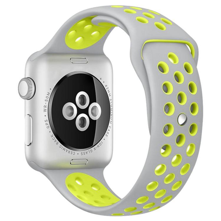 xDfind correa deportiva de silicona bicolor para Apple Watch 42mm / 41mm / 40mm / 38mm / App