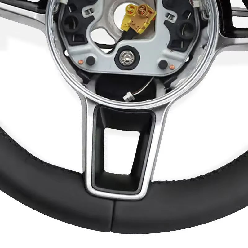 Leather sports steering wheel suitable for Porsche Panamera, Cayenne, Macan, 718, 911, 918