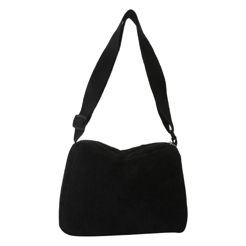 Estilo perezoso de pana casual estilo japonés artístico bandolera de un solo hombro elegante estudiante casual estilo coreano bolso de mano simple de las mujeres