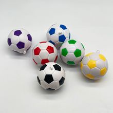 创意3.5cm足球钥匙扣挂件仿真塑料足球DIY吊坠包挂件体育周边礼品