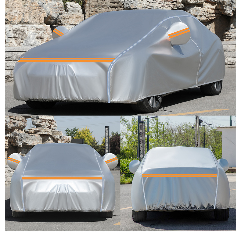Manufacturer's Direct Delivery of Thickened Car Canvas Covers, Rainproof and Sunproof 600D Genuine Canvas, Light-Blocking and Heat-Insulating Full Cover