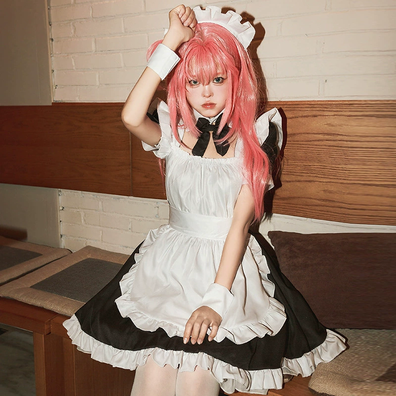 孤独的岩石Goto Ichiri女仆装Cos服Cos Costume万圣节可爱咖啡馆女仆Cosplay工作服