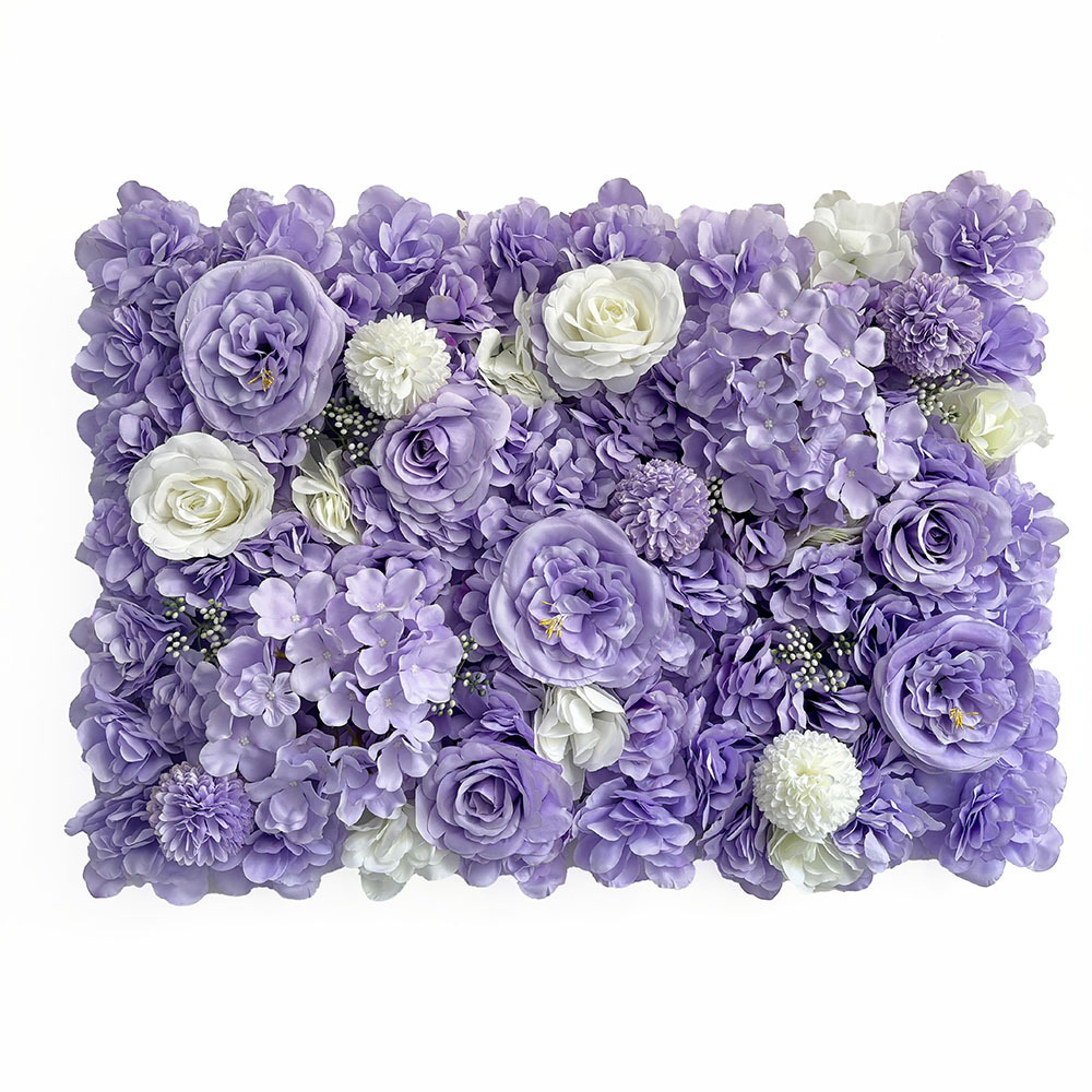 Suministros de boda pared de flores artificiales rosa peonía hortensia flor de seda fila de flores falsas decoración de pared de fondo de flores artificiales de boda