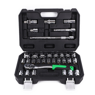 32PCS set household toolbox repair suit car repair socket ratchet wrench combination hardware tools