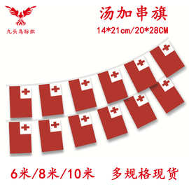 14*21cm汤加串旗矩形球迷旗帜厂家20*28cm吊旗涤纶拉旗现货