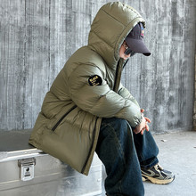 儿童羽绒服中大童秋冬装加厚保暖男童冬季连帽白鸭绒面包服外套潮