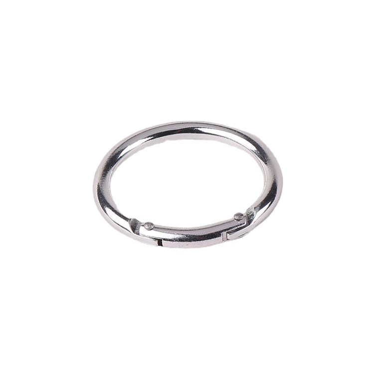 38mm Round Spring Buckle Aluminum Alloy Carabiner Open Ring Luggage Hardware Accessories Metal Ring Lightweight Keychain