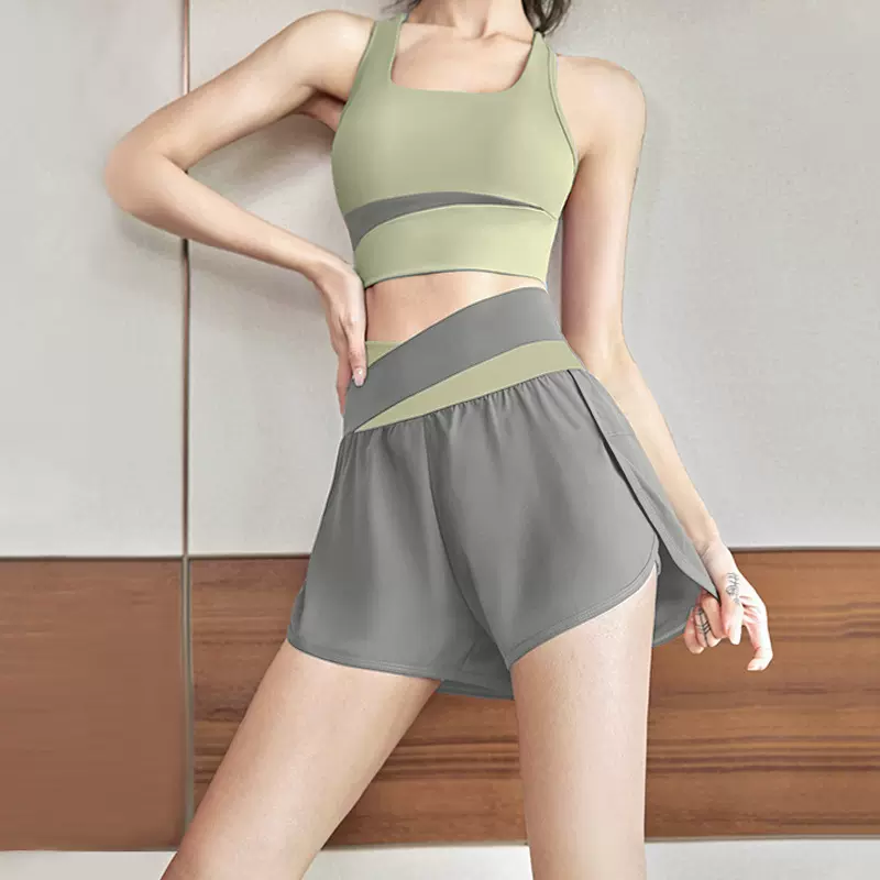 跨境运动内衣健身套装女夏季健身房2025专业速干裤跑步瑜伽服套装