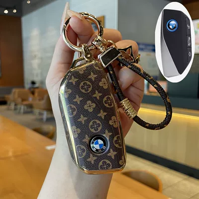 Suitable for the New Bmw Car key bag - type-f-key-cover-light-luxury-leather-rope