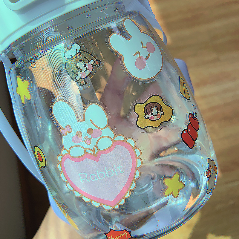 Cute Cartoon Anminal Pattern Large-capacity Straw Portable Water Cup display picture 7