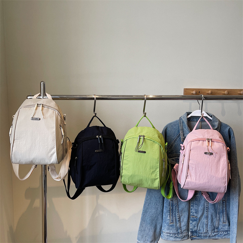 2025新款大容量通勤旅行双肩包单肩时尚手提包包女轻便布背包小包