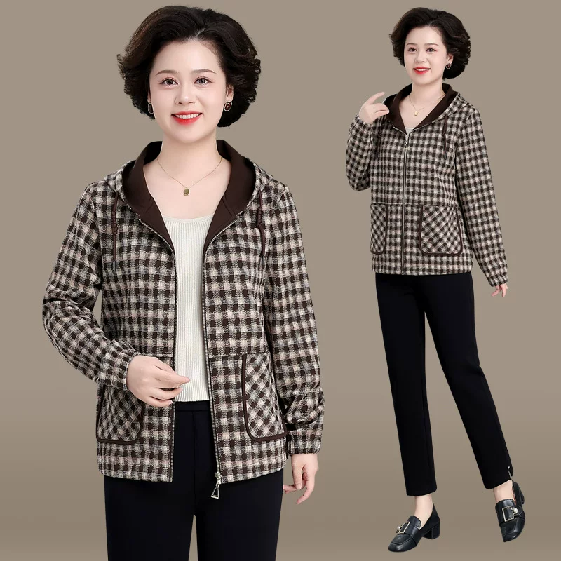 Autumn short jacket, western style, for middle age