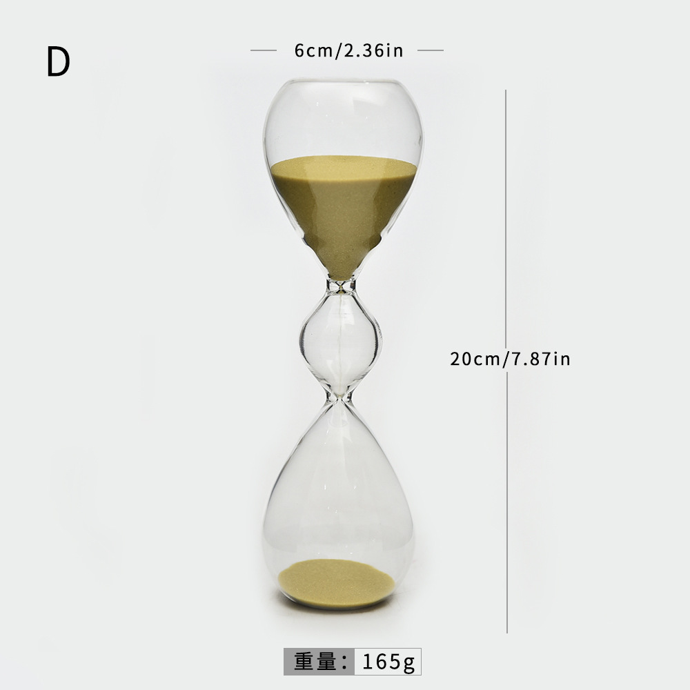 Reloj de arena de vidrio creativo temporizador de reloj de arena a rayas esférico de tres capas personalizado fabricante de decoración del hogar nórdico al por mayor