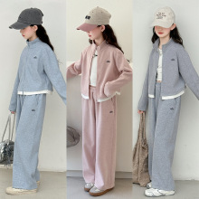 女童秋款套装2025新款洋气时髦运动服中大童装春秋款休闲两件套潮