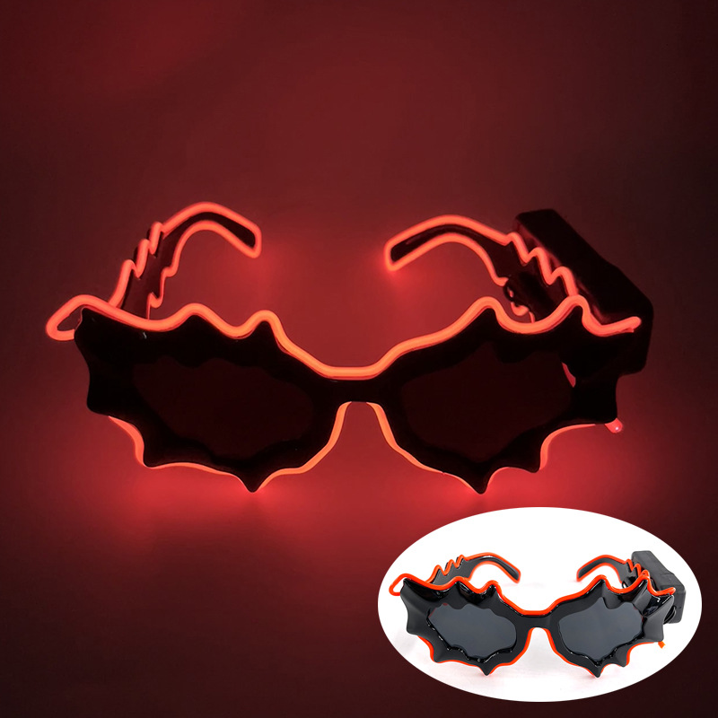 Nueva personalidad extraña irregular LED luminiscente gafas de tinta gafas de onda de moda gafas de sol extrañas props bungee image 15