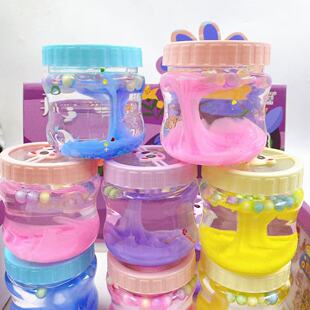 New high permeability foaming glue crystal mud high color value transparent stretch mud Slim DIY color mud frosted 2 yuan 100