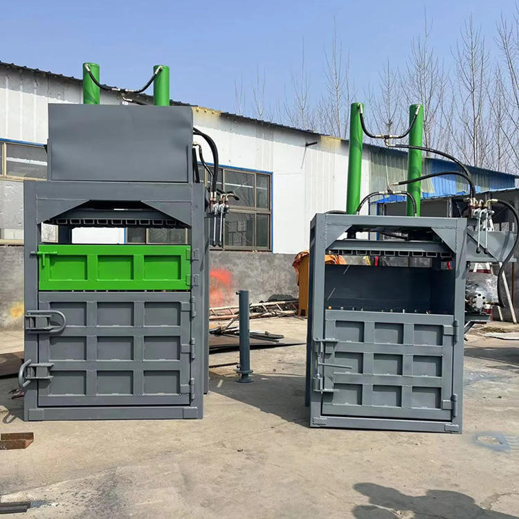 小型立式液压打包机 立式双缸油漆桶压扁机 易拉罐塑料瓶打包机