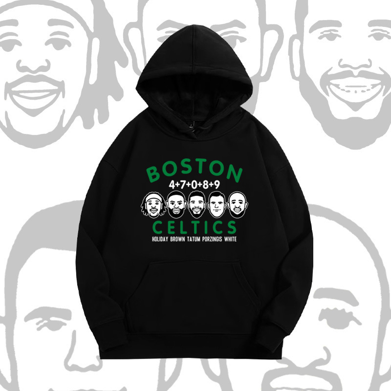 European and American Style Celtic Q Version Hooded Pullover Sweatshirt Men's Autum Youth Trendy Brand Loose Off-Shoulder Long-Sleeved Top European and American Style Celtic Q Version Hooded Pullover Sweatshirt Men's Autum Youth Trendy Brand Loose Off-Shoulder Long-Sleeved Top