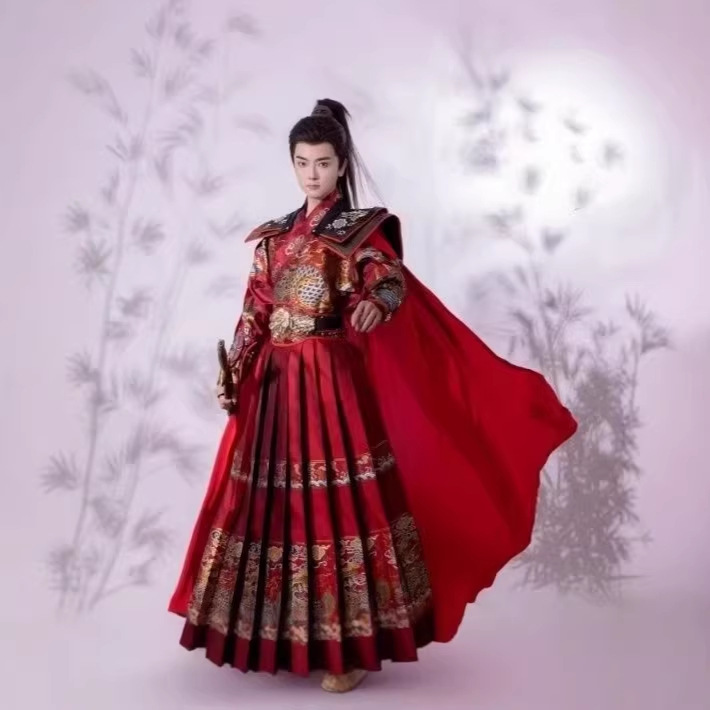 Ming Dynasty Hanfu Adult Flying Fish Robe, Imperial Guard [Lingyun] Embroidered Spring Blade Unisex Martial Arts Film and Television Costume, Stylish