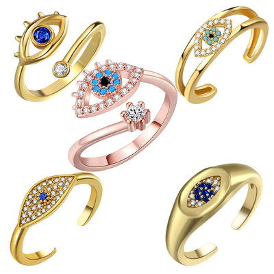2022 New products Cross border Devil The eye Opening Ring Blue Eyes Bracelets Europe and America Foreign trade jewelry direct deal