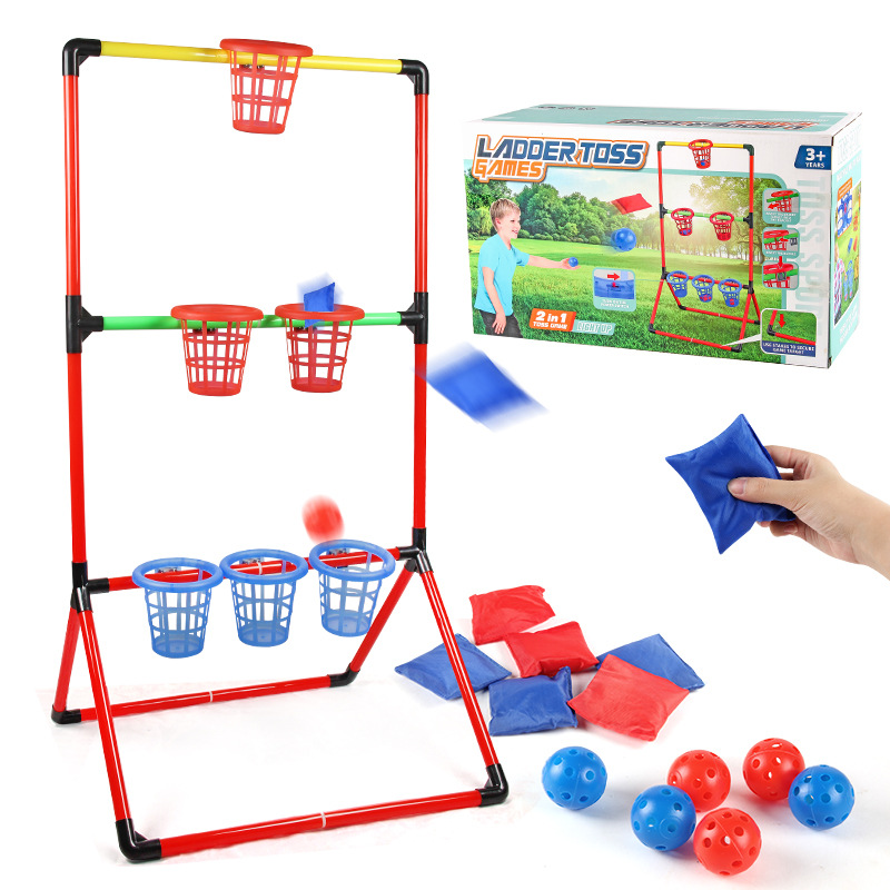 Juguetes deportivos para niños en interiores y al aire libre iluminación cesta bolsa de arena bolsa de lanzamiento juego juego juego juego doble juego de juego casual