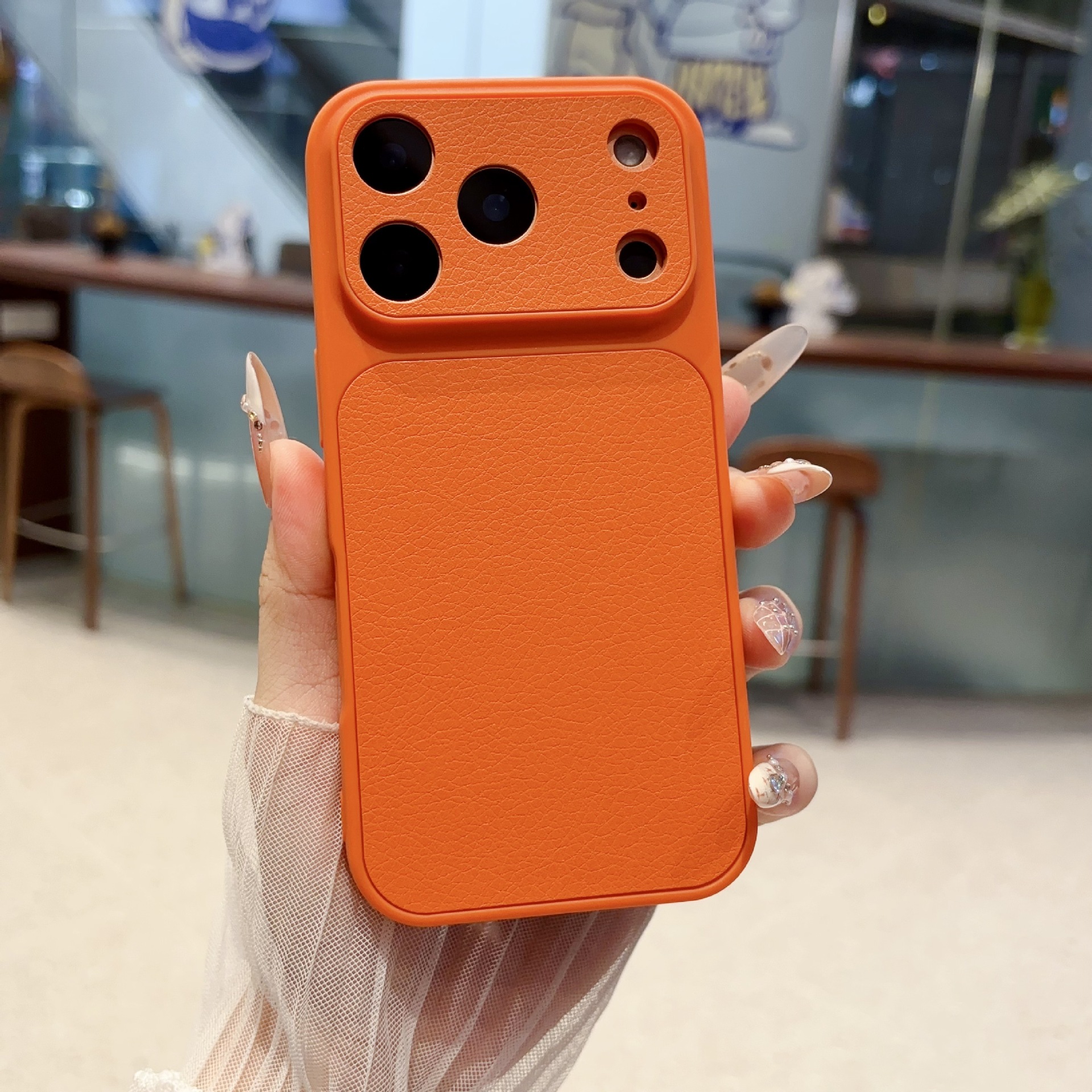 Funda con Ventana para iPhone 16 17 18 Pro de Silicona con Protección contra Caídas y Anti-huellas