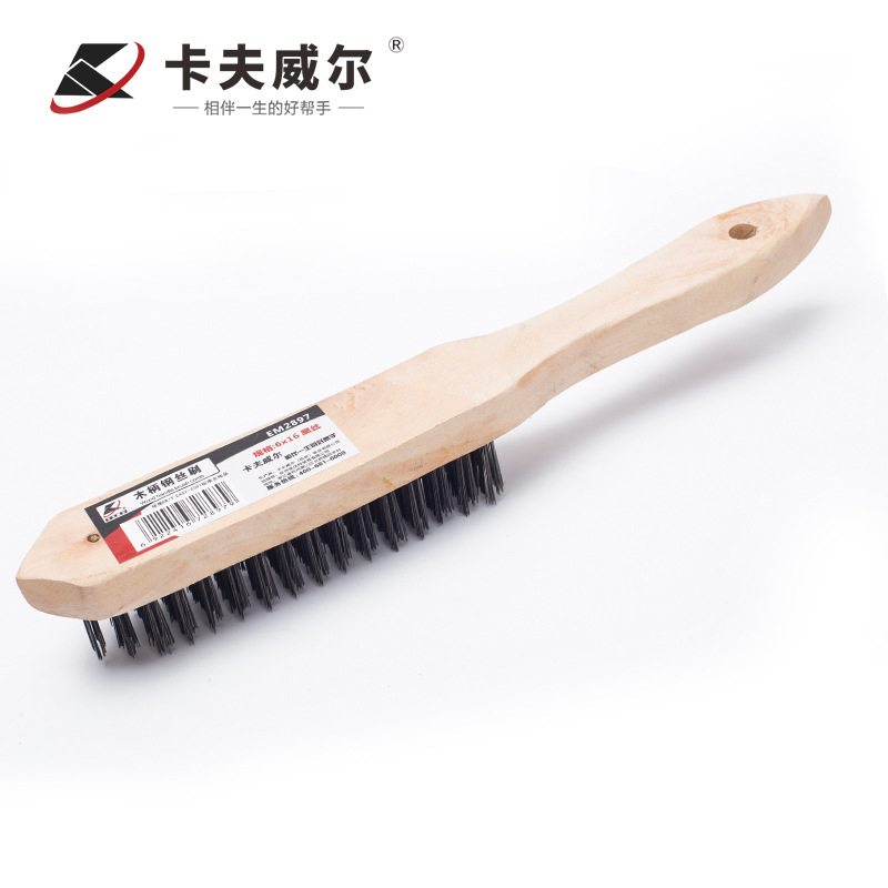 나무 색상  와이어 브러시 5x15 검정색 와이어 EM2897