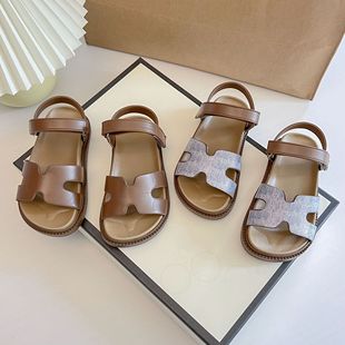 Girls' Sandals 2025 Summer New Children's Shoes Little Girl's Soft-soled Fashionable Beach Shoes Children's Korean-style All-match Fashionable