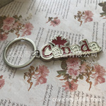 厂家定制加拿大旅游纪念品 加拿大枫叶钥匙扣 Canada工艺品
