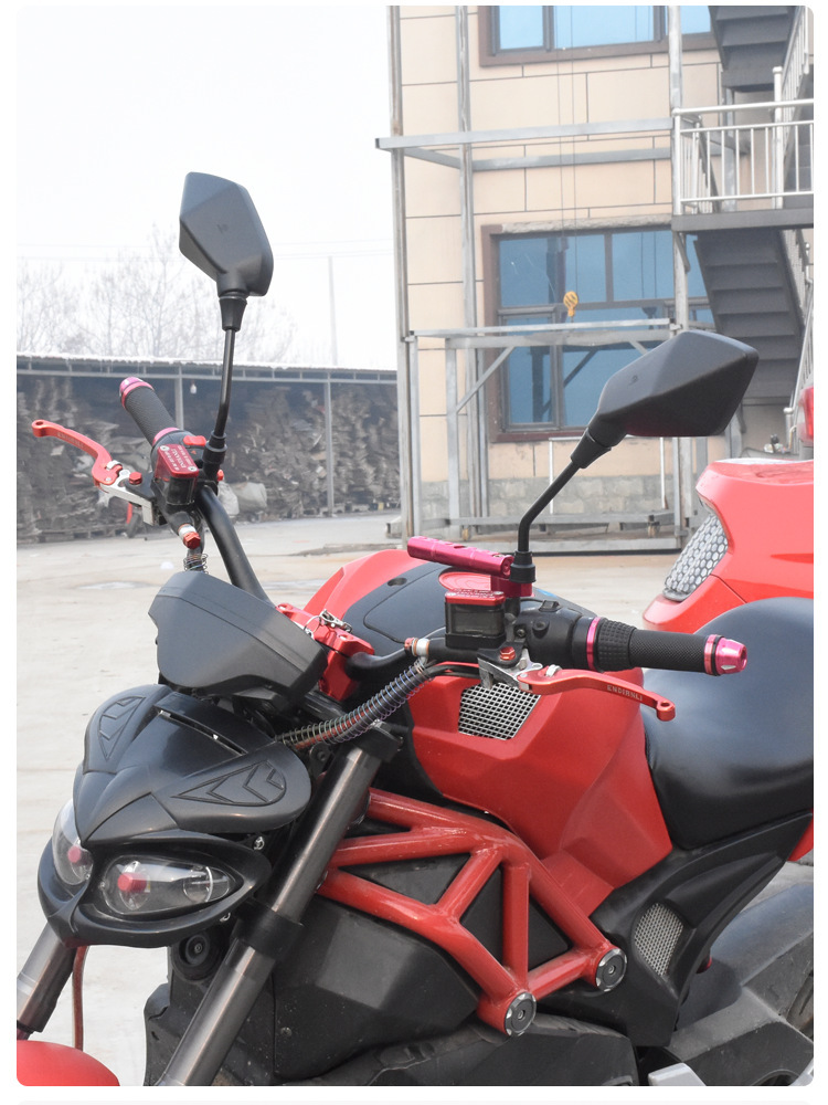 Motorcycle rearview mirror modification universal convex reflective mirror electric scooter large field of view HD reversing mirror